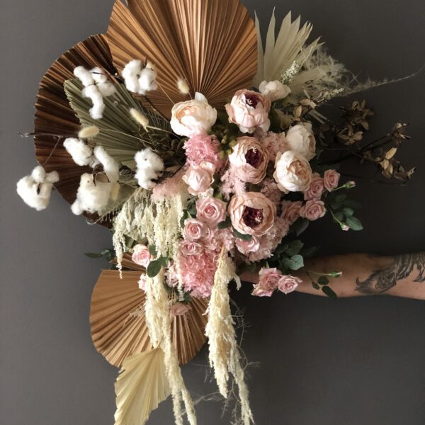 Pink floral garland