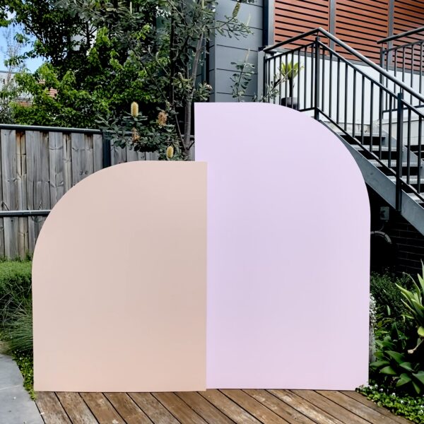 Pink half arch backdrop - 2m